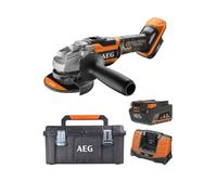 Pack AEG 18V - Meuleuse Brushless 125 mm - Batterie 4.0 Ah - Chargeur - Caisse de rangement