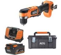 Pack AEG 18V - Perceuse-visseuse d'angle Brushless Subcompact - Batterie 4.0 Ah - Chargeur - Caisse de rangement
