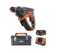 Pack AEG 18V - Perforateur Burineur SDS Plus Compact 1 5 J - Batterie 4.0 Ah - Chargeur - Caisse de rangement