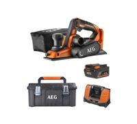 Pack AEG 18V - Rabot Brushless 82mm - Batterie 4.0 Ah - Chargeur - Caisse de rangement