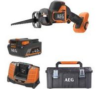 Pack AEG 18V - Scie sabre Subcompact Brushless 23 mm - Batterie 4.0 Ah - Chargeur - Caisse de rangement G