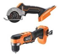 Pack AEG Perceuse-visseuse d'angle - Mini scie multi-matériaux - 18 V - Subcompact - Brushless