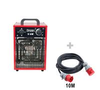 PACK Aérotherme portable électrique DANIA 5 kW + Rallonge 10 m 400 V - INELCO/HEATCOM - 88844027+3160104