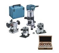 Pack affleureuse-défonceuse MAKITA RT0702CX3J + coffret fraises D-53540