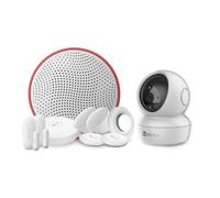 Pack alarme - EZVIZ - 7 produits - Caméra panoramique - Détecteur de mouvement - Sirène connectée