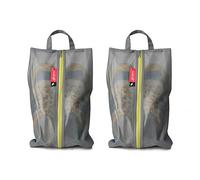 pack all Lot de 2 sacs à chaussures pour voyage, pochette à chaussures résistante à l'eau pour la salle de sport, sac à crampons de football résistant aux odeurs, pour le sport (gris)