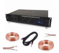 Pack Ampli Sono Ibiza Sound 2 x 1500W AMP2000MKII - Câble HP Haut Parleur 3m - Câble RCA/Jack - DJ Speakon Soirée