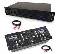 Pack Ampli SONO IBIZA SOUND AMP600-MKII 2x480W - 960W TOTAL + Table de Mixage DJM250BT-MKII USB SD BT - DJ Mariage Anniverasire Bar