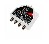 Pack Amplificateur distributeur TNT RÉGLABLE 40 dB 1 entrée - 4 sorties TV + Adaptateur d’Alimentation CATV pour antennes DVB-T actives