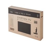 Pack and Move - Carton de protection pour TV 47" - Déménagement écran plat - 100 x 15 x 70 cm - Carton renforcé