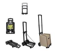 Pack and Move - Diable Pliable - 50Kg - Déménagement et Transport - Léger Compact - Petit Diable Manutention - Manche Télescopique - Tendeur intégré