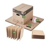 Pack and Move - Kit déménagement pour assiettes + marqueur noir et 1 adhésif offert