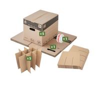 Pack and Move - Kit déménagement pour verres + marqueur noir et 1 adhésif offerts
