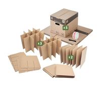 Pack and Move - Kit déménagement vaisselle + marqueur noir + adhésif “fragile” offert