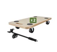 Pack and Move - Kit Levier soulève Meubles - 2 Chariot roulettes 150 kg - Lève Porte 100 KG - pour Meubles Lourds - Déplacer Meubles et Portes