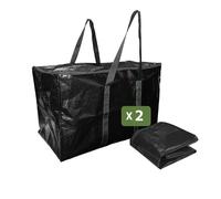 Pack and Move - Lot 2 grands sacs déménagement, rangement et transport ultra résistant - Réutilisable - Poignées solides