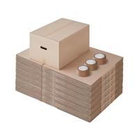 Pack and Move - Lot 60 cartons déménagement seconde main - 57 x 39 x 34 cm - Cartons réemployés - Seconde vie - 1 adhésif offert