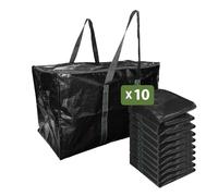 Pack and Move Lot de 10 sacs de déménagements et de stockage avec fermeture éclair - Étanche - 70x35x42 cm