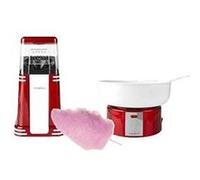 NEDIS Pack Anniversaire Machine à Pop-corn + Machine à Barbe à Papa