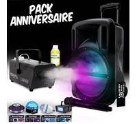 Pack ANNIVERSAIRE Sono Machine à fumée + 4 jeux de lumières DIAMS