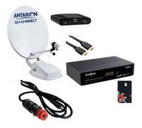 Pack ANTARION Parabole Automatique Camping-car + STRONG Décodeur + HDSAT Cordon Allume Cigare