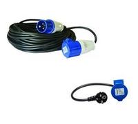 PACK Rallonge Electrique 15m Prise P17 + Adaptateur Femelle P17-230V 1.5.M Pour Camping-Car