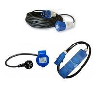 Pack ANTARION Rallonge Electrique 25m Prise P17 + Adaptateur Femelle P17 230V + HABA Rallonge Multiprise 1.5m Camping Car