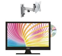 PACK ANTARION TV LED 15.6"" 39cm HD TNT + Support TV Camping car 180° Charge max 15kg