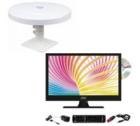 Pack ANTARION TV LED 16" 40cm Télévision HD DVD intégré + Antenne TNT Omnidirectionnelle