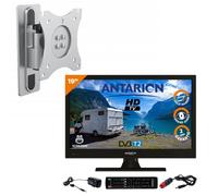 Pack tv led 19" 48cm téléviseur hd 12v + support tv
