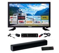 Pack ANTARION TV LED 18.5"" 47cm Téléviseur HD Bluetooth 12V Camping Car + Barre de Son 30W