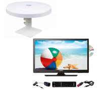 Pack antarion TV led 19pouces 48cm hd dvd intégré antenne tnt omnidirectionnelle G