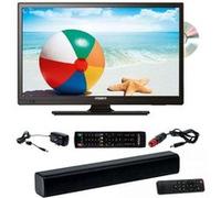Pack ANTARION TV LED 18.5"" 47cm Téléviseur HD Tuner 4K DVD + Barre de Son Compact 30W