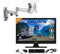 Pack tv led 19" 48cm téléviseur hd 12v + support tv double bras