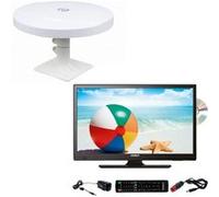 Pack TV led 19pouces 48cm hd dvd intégré antenne tnt omnidirectionnelle