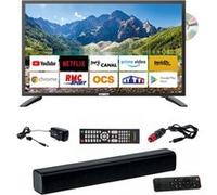 Pack ANTARION TV LED 22" 55cm Smart Connect Lecteur DVD + Barre de Son Compacte