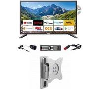 Pack ANTARION TV LED 22" 55cm Smart Connect Lecteur DVD Intégré + Support TV Camping Car