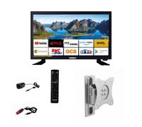 Pack ANTARION TV LED 21.5" 54cm Téléviseur Full HD Andoid Smart + Support Tv Cam
