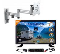 Pack ANTARION TV LED 22" 55cm Téléviseur Full HD Smart TV + Support TV Double Bras