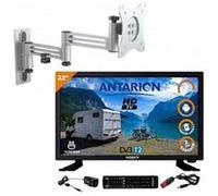 Pack ANTARION TV LED 22" 55cm Téléviseur Full HD Smart TV + Support TV Double Bras