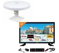 Pack ANTARION TV LED 24" 60cm SMART TV + Antenne TNT Omnidirectionnelle
