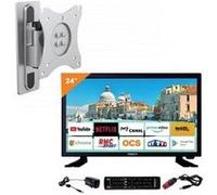 Pack ANTARION TV LED 24" 60cm Téléviseur SMART CONNECT + Support TV
