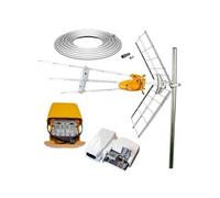 PACK Antenne rateau + Kit Alimentation + Amplifcateur de mat + Câble coaxial 10m
