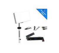 Pack Antenne satellite plate + Récepteur TNTSAT HD + Cable 12V + HDMi + Déport IR