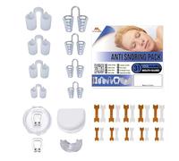 Pack anti-ronflement pour différents types de ronfleurs - (Pack de 31) - Évents nasaux, pinces nasales, bandes nasales, et protège-dents - Une solution anti-ronflement - Mobi Lock