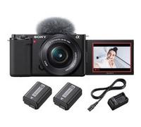 Pack Fnac Exclusif Appareil Photo/Vlogging Hybride Sony ZV-E10 + Objectif E 16-50mm + 2nd batterie + Chargeur de batterie