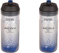 Pack Arctica 55 - Lot De Deux Bidons Vélo 550 Ml - Gourde Vélo Isotherme - Inodore Et Etanche - Bidon Sport Sans Bpa - Argent/Bleu