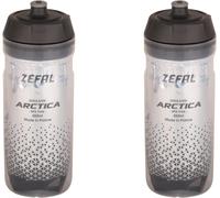 Pack Arctica 55-Lot De Deux Bidons Vélo 550 Ml-Gourde Vélo Isotherme-Inodore Et Etanche-Bidon Sport Sans Bpa-Argent/Noir