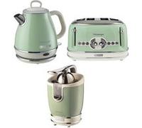 pack ariete bouilloire 1l sans fil 1630w grillepain 4 fentes 1600w presseagrumes ele Vert