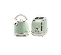 PACK ARIETE Bouilloire électrique 1,7L + Grille-pain 2 fentes 815W VERT Vintage